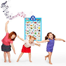 Load image into Gallery viewer, Bilingual Talking Poster: Music + ABC + 123s + Eng &amp; Spanish + Songs - Perfect educational toys for 2 year olds and learning toys for 3 year olds. (Alphabet)
