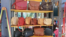 Load image into Gallery viewer, LIVE shop upcycled handmade leather bags and accessories in Rome
