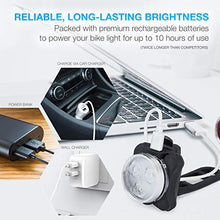 Load image into Gallery viewer, Vont 'Pyro' Bike Light Set, USB Rechargeable, Super Bright Bicycle Light, Bike Lights Front and Back, Bike Headlight, 2X Longer Battery Life, Waterproof, 4 Modes (2 Cables, 4 Straps)
