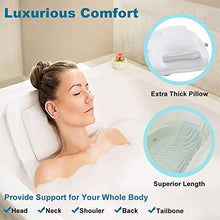 Load image into Gallery viewer, Full Body Bath Pillow, Upgraded Non-Slip Bath Cushion for Tub, Spa Bathtub Pillow Mattress for Head Neck Shoulder and Back Rest Support，Hot Tub Accessories – 50"x 15"
