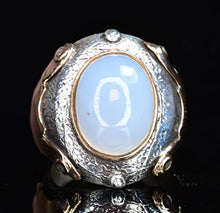 Load image into Gallery viewer, Sterling Silver Men Ring, Natural Moonstone Stone, Free Express Shipping
