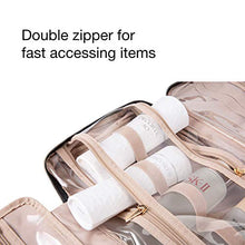 Load image into Gallery viewer, BAGSMART Large Toiletry Bag Travel Bag with Hanging Hook, Water-resistant Makeup Cosmetic Bag Travel Organizer for Accessories, Shampoo, Full Sized Container, Toiletries
