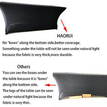 Load image into Gallery viewer, HAORUI Rectangular Spandex Table Cover (6 ft. Black)

