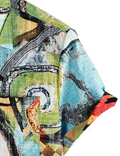 Load image into Gallery viewer, VATPAVE Mens Front Pocket Hawaiian Shirts Casual Short Sleeve Button Down Beach Shirts Large Multicolor Aloha
