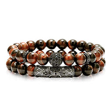 Load image into Gallery viewer, BOMAIL 8mm Tiger Eye Stone Beads Bracelet Elastic Natural Stone Yoga Bracelet for Women Men
