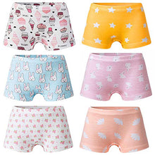 Load image into Gallery viewer, Growth Pal Little Girls' Shorts Panties Boyshort Briefs 6 Pack Soft 100% Cotton Underwear Toddler Undies-PJ24-130#
