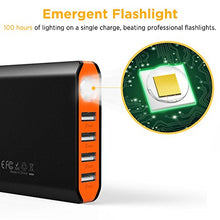 Load image into Gallery viewer, [Fast and Efficient] EasyAcc 26000mAh Power Bank 4 Ports External Battery Charger Portable Charger for Android Phone Samsung HTC Tablets - Black and Orange

