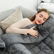 Load image into Gallery viewer, Fabula Life Adult Weighted Blanket(15lbs, 72”x48”, Full Size) for People Weigh Around 140lbs| Weighted Blanket Adult| Cotton Heavy Cozy Blanket| Premium Glass Beads| Calm Deep Sleep

