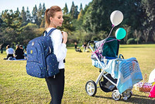 Load image into Gallery viewer, Qimiaobaby Multi-function Baby Diaper Bag Backpack with Changing Pad and Portable Insulated Pocket (Blue dots)
