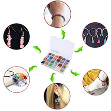 Load image into Gallery viewer, Efivs Arts Stone Beads, Crystal Beads Ring Making Kit Gemstone Beads Set 24 Styles Crystal Pieces for Jewelry Making Crushed Chunked for DIY Crafts for Women's Day Gift
