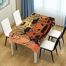 Load image into Gallery viewer, ALAZA Happy Halloween Spooky Pumpkin Tablecolth Table Cover for Party Dining Room Kitchen Decor,60 X 108,Stain and Wrinkle Resistant Washable Rectangle Table Cloth
