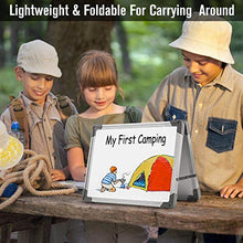 Load image into Gallery viewer, Small Dry Erase White Board – Mini Magnetic Desktop Foldable Whiteboard Easel for Kids Education with Three Pens, Two Magnets – TSJ OFFICE

