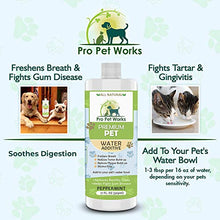 Load image into Gallery viewer, Premium Pet Dental Water Additive for Dogs Cats &amp; Small Animals-Dog Dental Care for Bad Pet Breath-Oral Mouth Care That Fights Tartar, Plaque and Gum Disease- [17 oz] Dog Toothpaste Deodorizer
