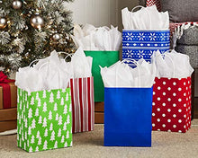 Load image into Gallery viewer, Hallmark Stiff Handle Gift Bag, Holiday Icons, 12 Pack Medium
