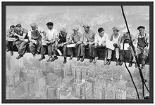 Load image into Gallery viewer, Amanti Art Framed Home Wall Art Prints | Lunch on a Skyscraper, 1932 by Charles C. Ebbets | Modern Contemporary, Casual, Classic Decor, LargeDSW, Black
