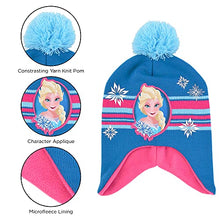 Load image into Gallery viewer, Disney Little Winter Hat, Kids Gloves or Toddlers Mittens, Frozen Elsa and Anna Baby Beanie for Boy Girl Ages, Blue/Pink, Age 4-7
