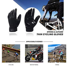Load image into Gallery viewer, Aegend Adjustable Lightweight Cycling Gloves - Touch Screen, Anti-Slip Full Finger Mountain Bike Gloves - Breathable Sports Gloves for Biking, Workout - Unisex Motorcycle Gloves for Men/Women, M
