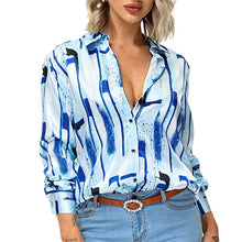 Load image into Gallery viewer, Masoudka Blouses for Women Fashion 2022 Long Sleeve Trendy Button Down Shirts Blouses and Tops for Women XS-3XL 030807-XS
