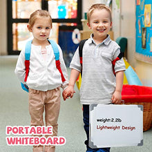 Load image into Gallery viewer, Magnetic Dry Erase White Board 16 inches x 12inches, Foldable Double Sided Portable Whiteboard, Includes Magnets &amp; Eraser, 4 Magnetic Dry Erase Pens, Multicolored
