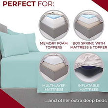 Load image into Gallery viewer, Mellanni Extra Deep Pocket Twin Sheet Set - Hotel Luxury Kids Bedding Sheets &amp; Pillowcases - Extra Deep Pocket Sheets up to 21" Mattress - Ultra Soft Cooling Bed Sheet Set - 3 Piece (Twin, White)
