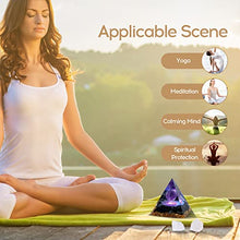 Load image into Gallery viewer, Hopeseed Orgone Pyramid for Positive Energy, Orgonite Amethyst&amp;Obsidian Healing Crystal Pyramids for Reduce Stress Chakra Reiki Healing Meditation Attracts Lucky and Success
