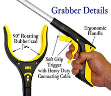 Load image into Gallery viewer, 2-Pack 32 Inch and 19 Inch Grabber Reacher with Rotating Jaw - Mobility Aid Reaching Assist Tool
