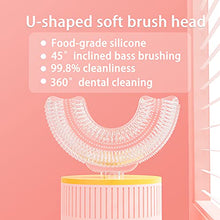 Load image into Gallery viewer, Kids Electric Toothbrush,U Shaped Ultrasonic Autobrush Toothbrush Kids with 3 Brush Heads,Whole Mouth Baby Toothbrush,3 Cleaning Modes, IPX7 Water Resistant for Toddler 2-12, Blue
