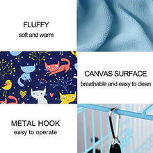 Load image into Gallery viewer, Small Animal Hanging Hammock Pet Swinging Bed 3 Tier Sleep Nap Sack Cage Accessories Kit Set Tunnel Ferret Rat Cave Sugar Glider Hideouts Warm Bedding for Squirrel Guinea Pig (Bluecat Pattern)
