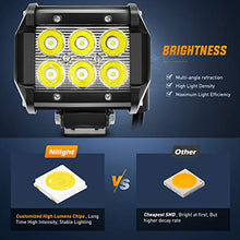 Load image into Gallery viewer, Nilight 2PCS 18W 1260lm Spot Driving Fog Light Off Road Led Lights Bar Mounting Bracket for SUV Boat 4" Jeep Lamp,2 years Warranty
