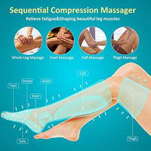 Load image into Gallery viewer, Sotion Pro Leg Massager, for Circulation and Relaxing Muscles,Foot Calf Thigh Massage Air Compression Machine with Convenient Travel Bag,Sequential Therapy Device Gifts for Dad and Mom
