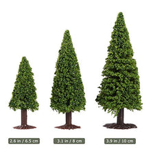 Load image into Gallery viewer, WINOMO 15pcs Green Scenery Landscape Model Cedar Trees
