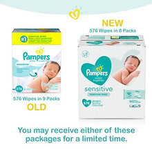 Load image into Gallery viewer, Pampers Baby Wipes Sensitive Perfume Free 8X Refill Packs (Tub Not Included) 576 Count
