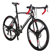 Load image into Gallery viewer, Eurobike Road Bike EURXC550 21 Speed 49 cm Frame 700C K Wheels Road Bicycle Dual Disc Brake Bicycle Black White
