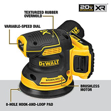 Load image into Gallery viewer, DEWALT 20V MAX* Random Orbit Sander, 5-Inch, Cordless Kit (DCW210D1)
