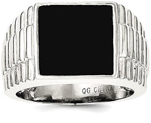 Load image into Gallery viewer, 925 Sterling Silver Mens Black Onyx Band Ring Size 9.00 Man Fine Jewelry For Dad Mens Gifts For Him
