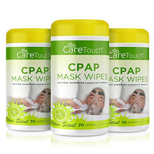 Load image into Gallery viewer, Care Touch CPAP Wipes | Alcohol-Free CPAP Cleaner | 3 Packs of 70 Scented CPAP Mask Wipes (210 Total)
