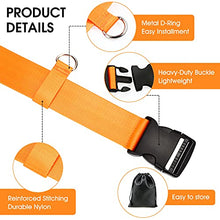 Load image into Gallery viewer, 2 Pieces Car Seat Travel Belt, Adjustable Car Seat Travel Strap to Convert Kid Car Seat, Carry-on Luggage into Airport Car Seat Stroller &amp; Carrier Belt Safe Travel Solution (Orange)
