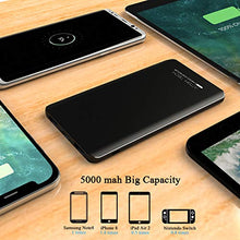 Load image into Gallery viewer, Triple USB Outputs Super Slim Power Bank Ultra Thin, Attom Tech 5000mAh Mini Portable Charger External Phone Battery Pack Small Dual USB Outlet, Emergency Phone Power Backup
