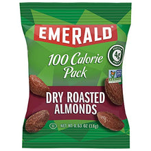 Load image into Gallery viewer, Emerald Nuts, Dry Roasted Almonds 100 Calorie Packs, 0.63 Ounce, 7 Count (Pack of 12)
