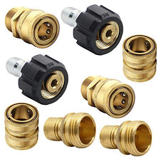 Load image into Gallery viewer, Twinkle Star Pressure Washer Adapter Set, Quick Disconnect Kit, M22 Swivel to 3/8'' Quick Connect, 3/4" to Quick Release
