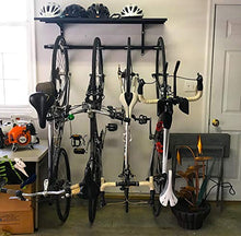Load image into Gallery viewer, StoreYourBoard Bike Rack + Storage Shelf, Holds 5 Bicycles, Garage Adjustable Bike Wall Mount
