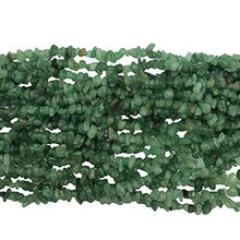 Load image into Gallery viewer, Fekuar 66" Irregular Tumbled Green Aventurine Chip Beads for Jewelry Making, Healing Crystal Drilled Loose Bead Strand DIY Craft Supplies, 5-8mm
