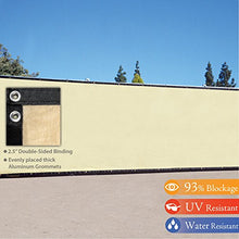 Load image into Gallery viewer, Fence4ever 6'x25' 3rd Gen Tan Beige Fence Privacy Screen Windscreen Shade Cover Mesh Fabric (Aluminum Grommets) Home, Court, or Construction
