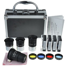 Load image into Gallery viewer, Gosky Astronomical Telescope Accessory Kit - with Telescope Plossl Eyepieces Set, Filter Set, 2X Barlow Lens
