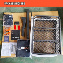 Load image into Gallery viewer, MeeFar Folding Hitch Mount Cargo Carrier Basket 60" X 20" X 6"+Waterproof Cargo Bag 16 Cubic Feet(58" 19" 24"),Hauling Weight Capacity of 500 Lbs and A Folding Arm.with Hitch Stabilizer,Net and Straps
