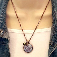 Load image into Gallery viewer, TinkerBell Peter Pan Quote Necklace Laughter Imagination Dreams
