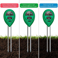 Load image into Gallery viewer, apine Soil Moister Meter, 3 in 1 Soil pH Tester, Soil Test Kit for Lawns, Garden, Farm, House, Indoor, Outdoor, Hydrometer for Plants.
