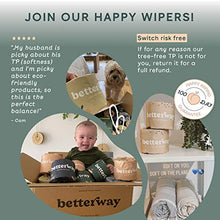 Load image into Gallery viewer, Betterway Bamboo Toilet Paper 3 PLY - Eco Friendly, Sustainable Toilet Tissue - 12 Double Rolls &amp; 360 Sheets Per Roll - Septic Safe - Organic, Plastic Free, Compostable &amp; Biodegradable - FSC Certified
