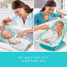 Load image into Gallery viewer, Summer Deluxe Baby Bather with Warming Wings (Green Triangle) - Bath Support for Use in the Sink or Bathtub - Includes 3 Reclining Positions
