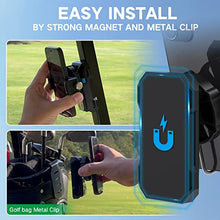 Load image into Gallery viewer, Magnetic Golf Cart Phone Holder,Golf Cart Accessories With Bluetooth Wireless Selfie Button Clicker,Record Golf Swing for Golf Training Aid and Correct Your Swing Posture,Golf Gifts for Men/Women
